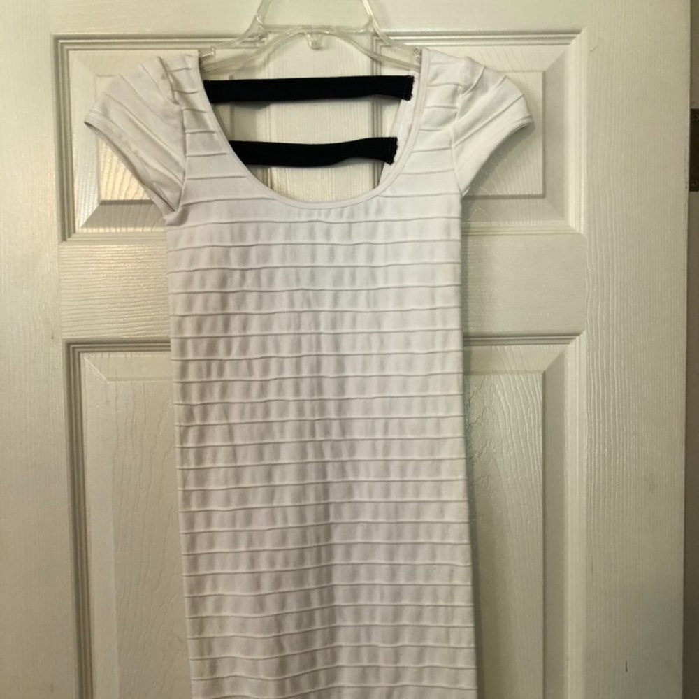 Body Con White bebe Dress